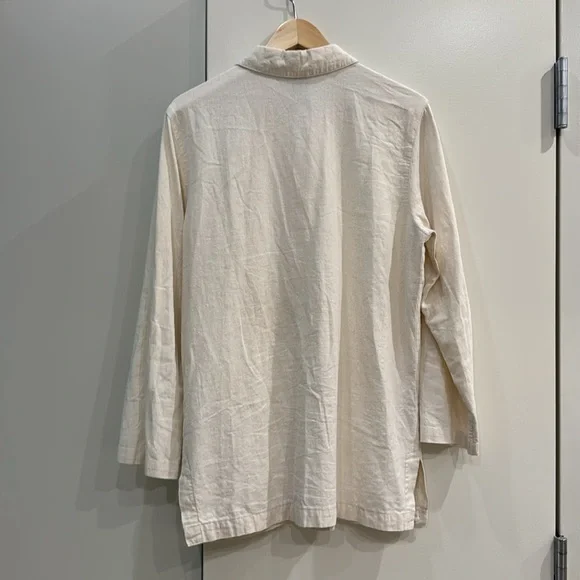 Vintage 90’s Linen/Cotton Chore Jacket from Land’s End in Bone, size 6 - Picture 6 of 6